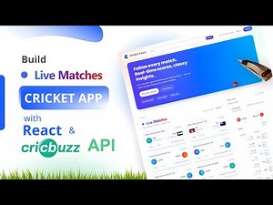 Build a Live Cricket Score App using React.js and Rapid API | Real-Time Score Tracker Project (2026)