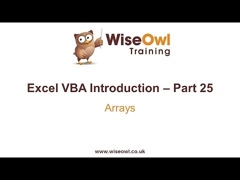 Excel VBA Introduction Part 25 - Arrays