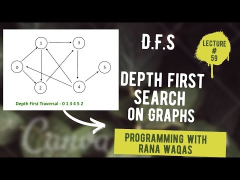 #59 Depth First Search (DFS) on Graphs | DFS Algorithm Explained | Graph Traversal in DSA