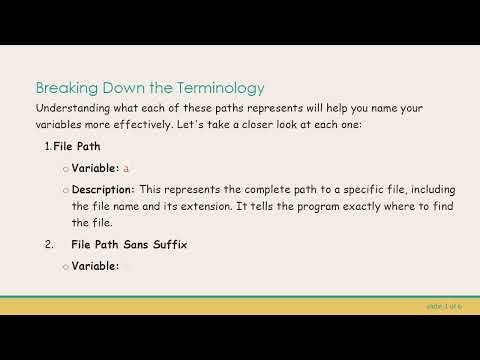 Understanding the Terminology of Filepaths in Python