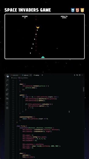 create 🚀 Space Invaders Game #coding #shorts #viral #bca #programming