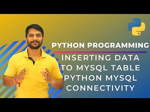 Inserting Data to MySQL Table through Python Code | Python MySQL Connectivity | In Hindi