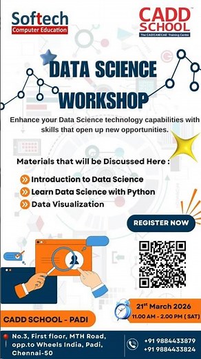Data Science Workshop in Chennai | Python & Data Visualization Training | Beginner to Career Guide