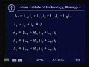 Lecture - 13 Synchronous Machine Model