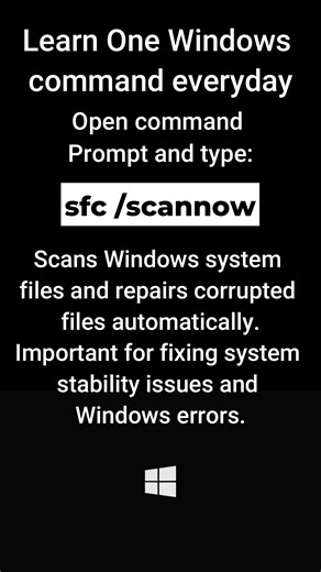 sfc /scannow Explained | #shorts | #computer