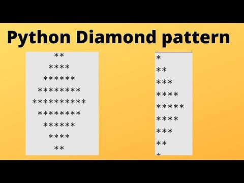 python pattern 3 : half and full diamond
