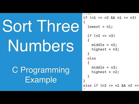 Sort Three Numbers | C Programming Example
