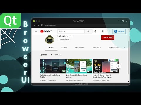 PyQt5 tutorial - How to make a web browser in python - Part 01