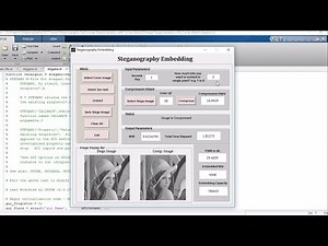 MATLAB code of Digital image Steganography with AES encryption and compression attack