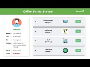 Online Voting System Project | PHP Project with Source Code | Mini Project