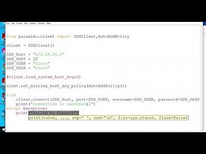 Initiating the First SSH Connection to the Device using Python Paramiko Module old