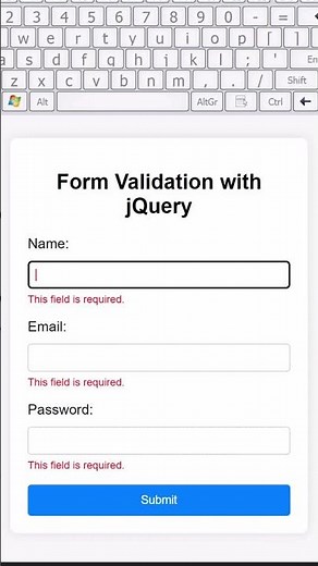 Form Validation with jQuery | jQuery Validation Plugin Tutorial #asmr #jquery #coding