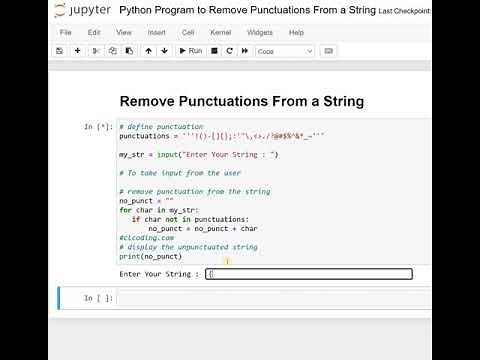 Day 63 : Python Program to Remove Punctuations From a String