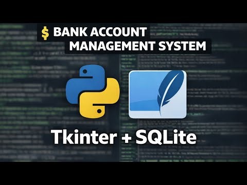 **Bank Account Management System* *🏦 Project in Python with Tkinter and SQLite🌟| By TechTaught
