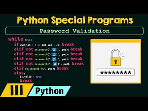 Python Special Programs - Password Validation