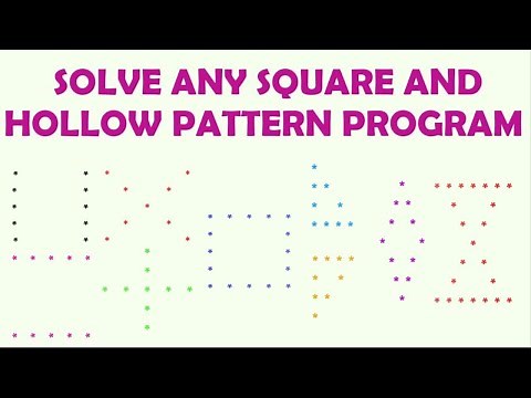Solve any square or hollow pattern in Java