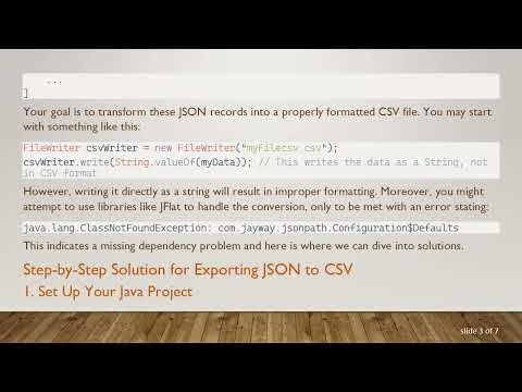 How to Write an Object Containing JSON Values into a CSV File in Java