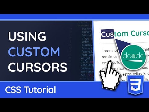 Custom Cursors with PNG or GIF Images - CSS & Web Tutorial