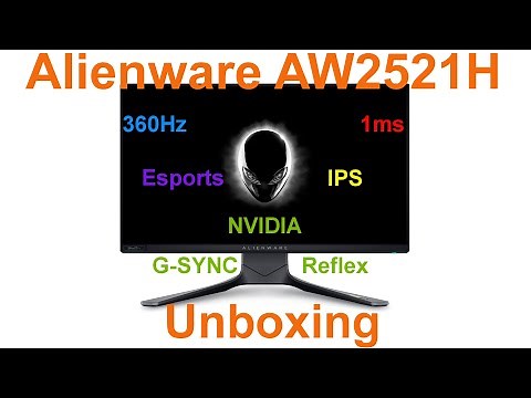 Alienware 360Hz AW2521H IPS 1MS Gaming Esports Monitor Unboxing & Information