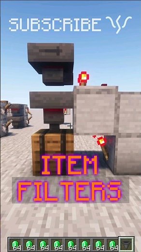 How to make ITEM FILTERS with a simple LOCKED HOPPER! | Redstone with PsiVolt #minecraft #redstone