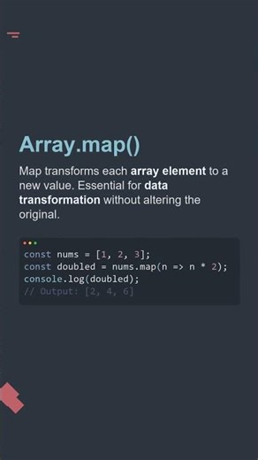✨ Array.map() | Clean Code JavaScript #Shorts