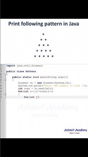 To print pyramid pattern in Java