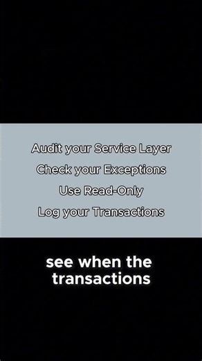 Monday Morning Checklist: Fix Your Spring Transactions Like a Pro! #coding #programming