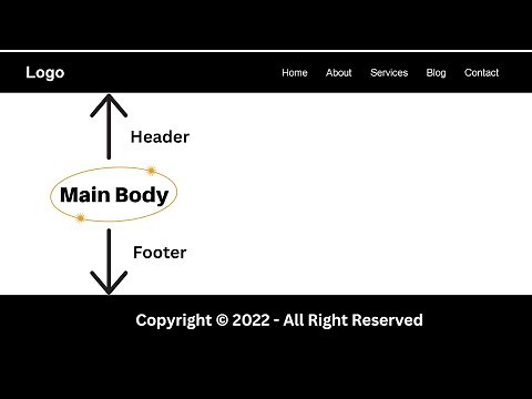 How To Make A Header And Footer Using HTML & CSS | Header & Footer For Website Design