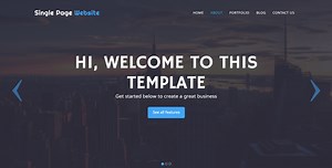 Single Page Website Template In HTML, JS With Source Code - Source Code & Projects