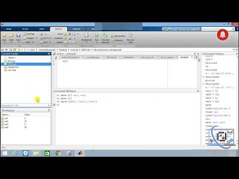 Save Variables from MATLAB Workspace | Save Command in MATLAB | File and Directory Management - #1