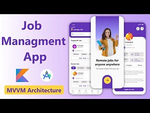 Job App Android Studio Kotlin MVVM Architecture Project tutorial - android studio koala