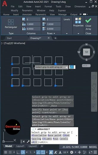 Rectangular Array In AutoCAD