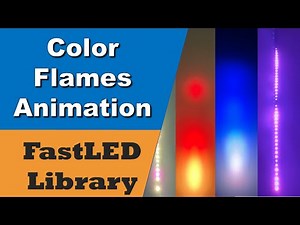 Color Flames Animation Example using FastLED Library (with Code)