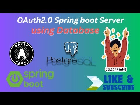OAuth2.0 Spring boot Authorization Server Connect With Database | Latest | Postgresql