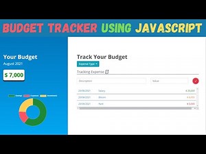 Learn How to Build a Budget Tracker using Javascript | Expense, Savings and Investment Tracker app