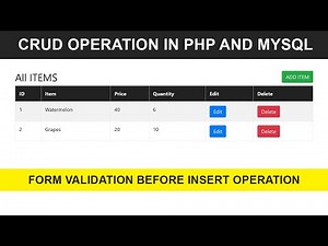 PHP CRUD APP | Form Validation in PHP #8