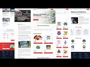 Pokémon Website using HTML, CSS & JavaScript