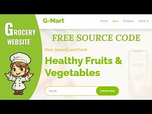 Grocery Store Website Using HTML, CSS, & JS | Free Source Code Included