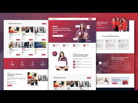 Create A Responsive Education Website Design - HTML / CSS / JavaScript From Scratch