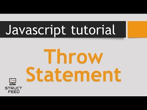 JavaScript Tutorial 28 - JavaScript Throw Statement