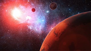 Red Alien Planet In Outer Space Stock Motion Graphics SBV-312486645 - Storyblocks