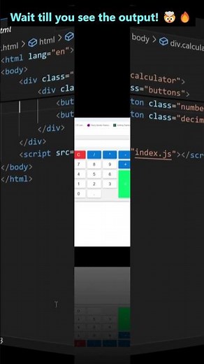 Create a Calculator using HTML, CSS & JavaScript! 🚀✨#webdevelopment #webcoding #calculator #shorts