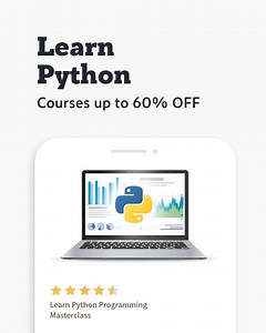 Make the most of your time at home. Learn Python with courses up to 60% off course satisfaction guarantee! | Udemy