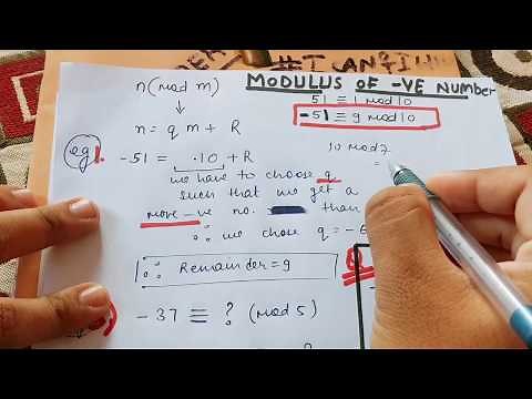 Finding the modulus of a negative number