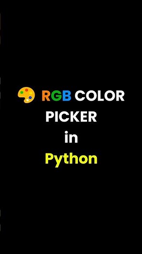 RGB color picker in Python #coding #python #pythonprogramming #functions #codinglife