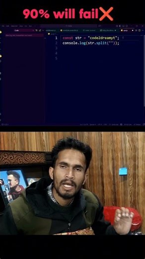 90% Fail This Simple JavaScript Question! ❌ String to Array Trick 🤯 #coding #backenddevelopment