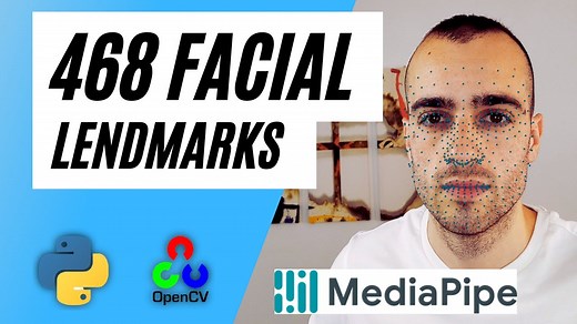 Facial Landmarks Detection | with Opencv, Mediapipe and Python - Pysource