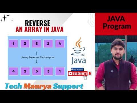 Reverse an Array in Java | Simple Logic with Example | How to Reverse an Array in Java Using Loop.