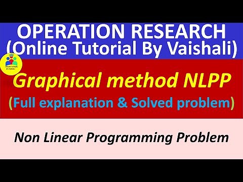 Graphical Method in NLPP|Non linear programming problem|Operation Research