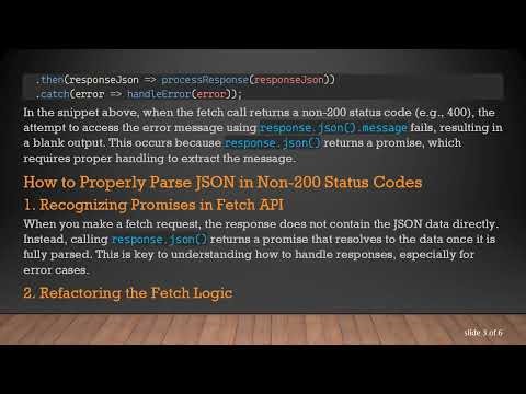 How to Parse JSON in a Non-200 Status Code with JS's Fetch API